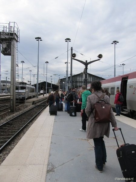 Aankomst op station Paris Nord Aankomst op station Paris Nord