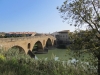 De middeleeuwse brug van Puente La Reina, brug van de Koningin